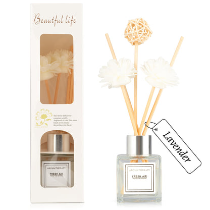 Reed Diffuser Set, 1.7 fl oz Scent Diffuser with Sticks, Jasmine Scent for Bathroom Accessories Shelf Decor, Air Fresheners for Home, Home Fragrance Products, House Office Room Decor Aesthetic Gift