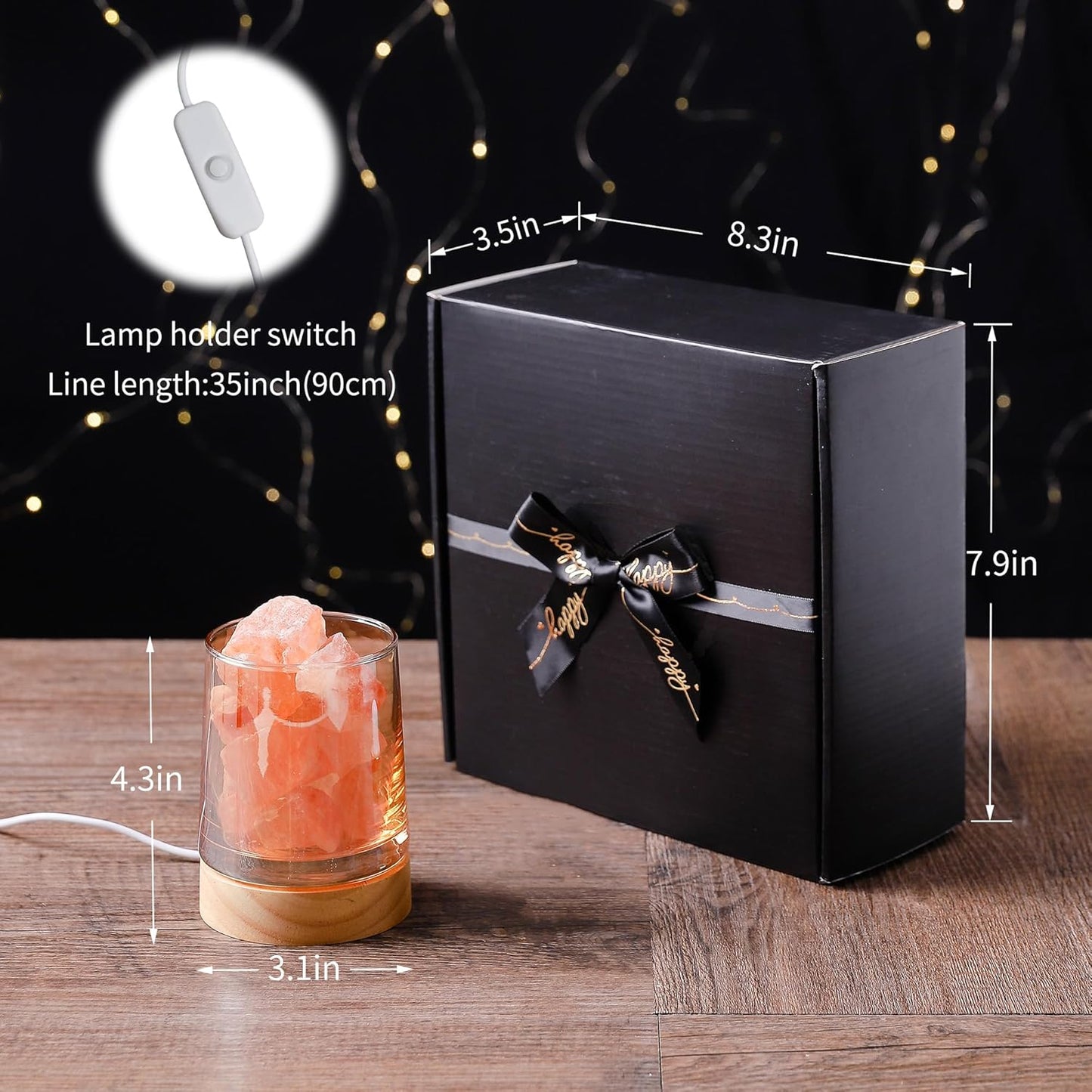 Himalayan Salt Stone Essential Oil Diffuser - Lavender Essential Oil Gift Set - Natural Aromatherapy Diffuser for Home & Office - Stress Relief & Air Purifier - Gift for Women