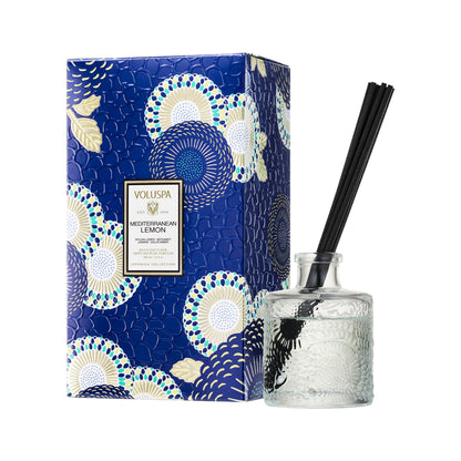 Voluspa Goji Tarocco Orange Scented Reed Diffuser, 3.4 oz, Luxury Citrus Diffuser, Oil Reed Diffusers for Home, Handcrafted in the USA