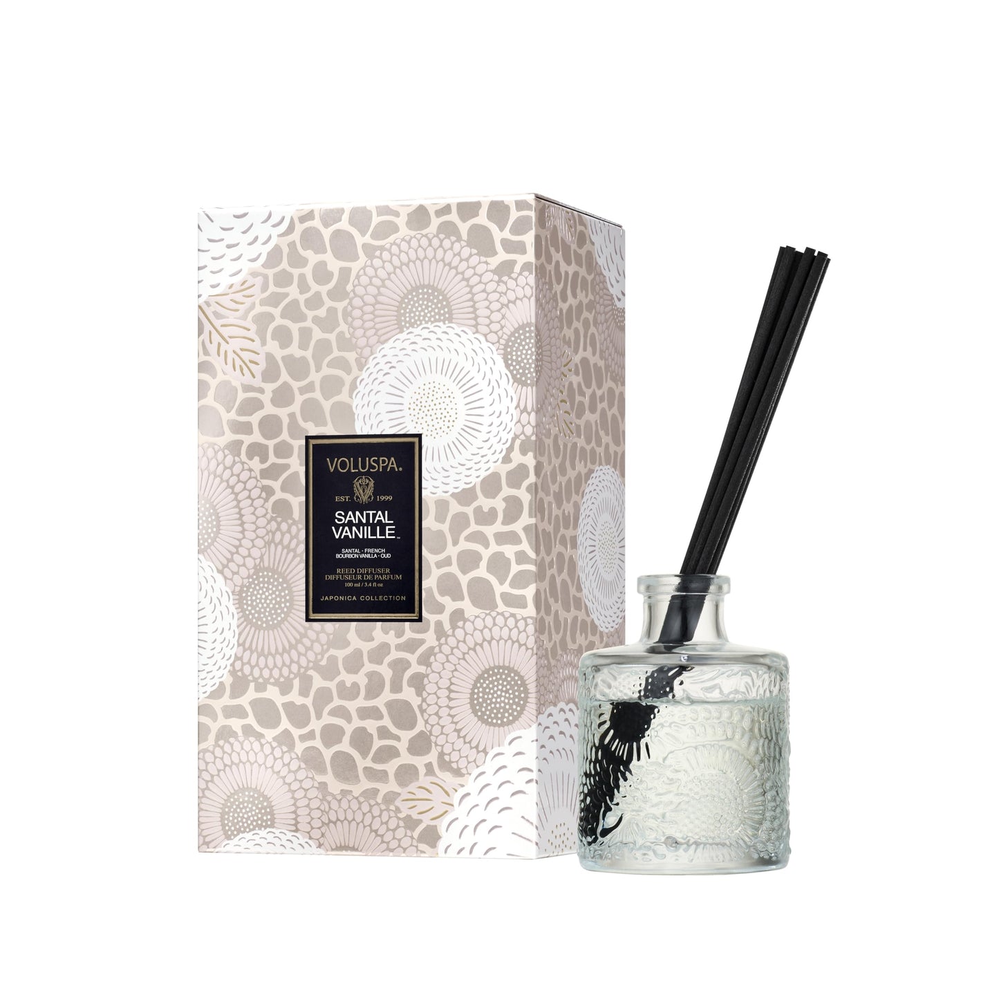 Voluspa Goji Tarocco Orange Scented Reed Diffuser, 3.4 oz, Luxury Citrus Diffuser, Oil Reed Diffusers for Home, Handcrafted in the USA