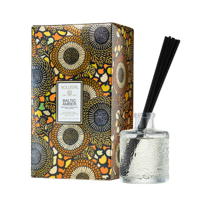 Voluspa Goji Tarocco Orange Scented Reed Diffuser, 3.4 oz, Luxury Citrus Diffuser, Oil Reed Diffusers for Home, Handcrafted in the USA